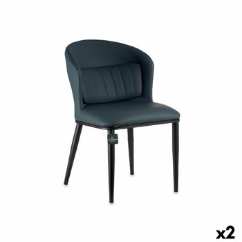 Emaga Fotel Okrągły Niebieski Czarny Stal 51 x 83,5 x 54 cm (2 Sztuk) - Inny producent