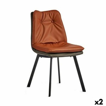 Emaga Fotel Przyciskami Brązowy Czarny Szary Stal 62 x 85 x 47 cm (2 Sztuk) - Inny producent