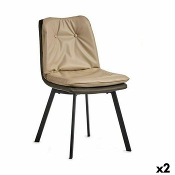 Emaga Fotel Przyciskami Czarny Beżowy Szary Stal 62 x 85 x 47 cm (2 Sztuk) - Inny producent
