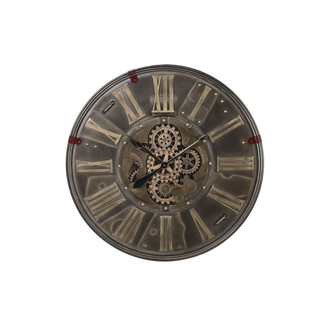 Zdjęcia - Zegar ścienny Emaga  DKD Home Decor Koła zębate Czarny Złoty Żelazo (80 x 6
