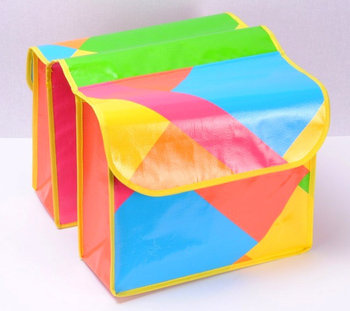 Emako, Torba na rower, Neon, podwójna, 14x30x37 cm - Emako