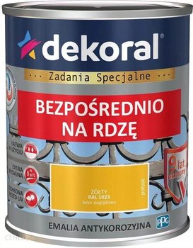 Emalia Antykorozyjna Żółty 0.65L Połysk RAL 1023 Dekoral - dekoral