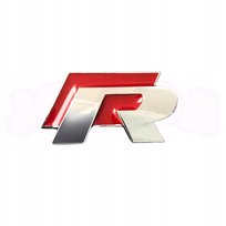 EMBLEMAT logo R błotnik VOLKSWAGEN VW R LINE Golf Scirocco czerwony ...