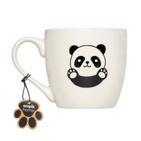Empik Gifts Kubek porcelanowy Panda 430 ml, biały