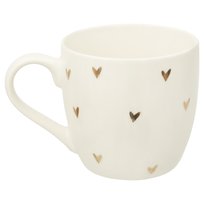 Empik Gifts Kubek porcelanowy Serca 430 ml, biały