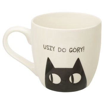 Empik Gifts Kubek porcelanowy Uszy do góry 430 ml, biały - Empik