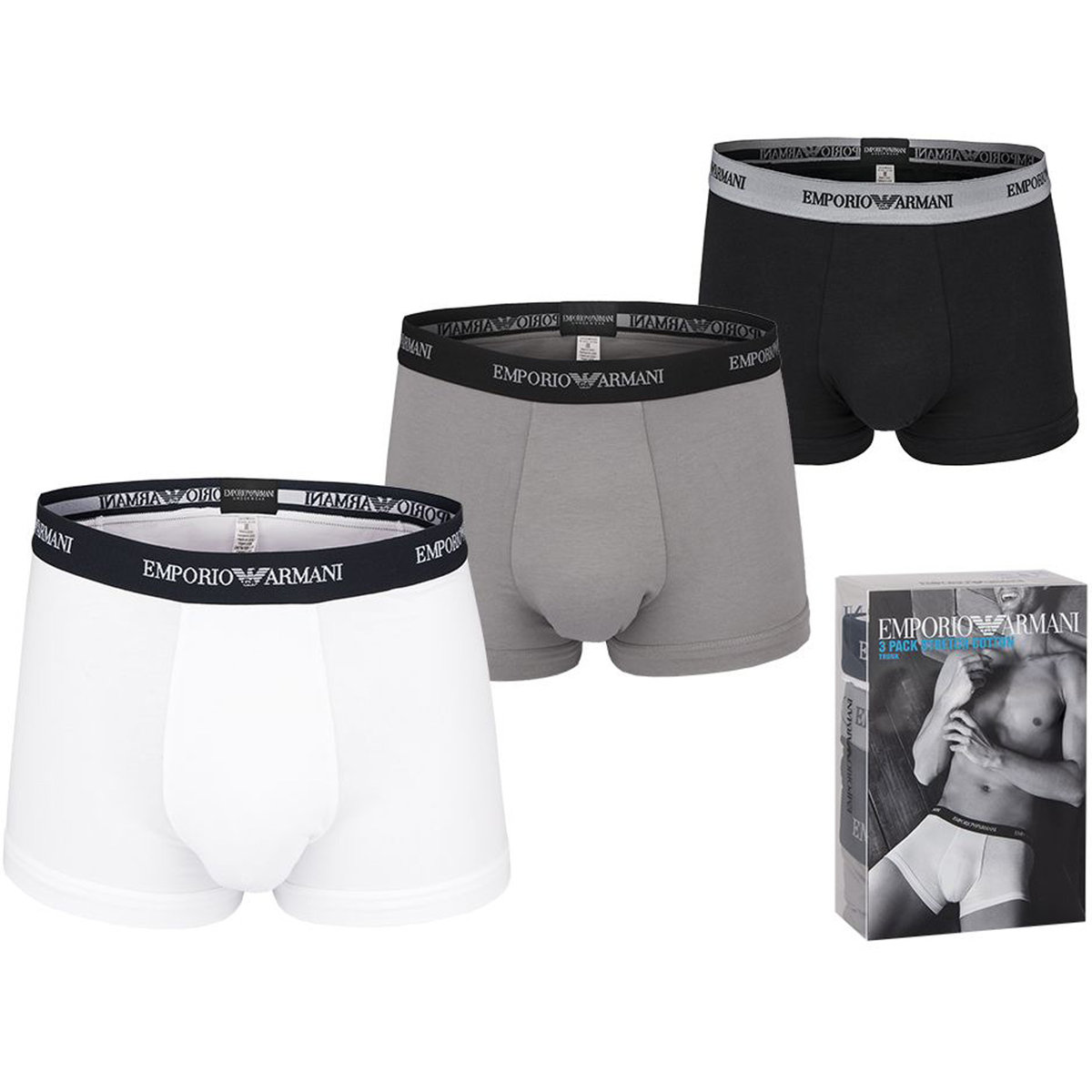 Bokserki męskie Men's Underwear 3-pack białe