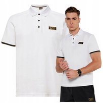 Emporio Armani EA7 Białe Polo Męska Koszulka T-Shirt Premium Polówka Emporio Armani EA7 Białe Polo Męska Koszulka T-Shirt Premium Polówka r.XXL