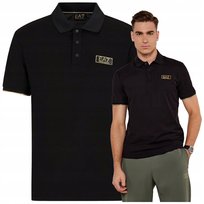 Emporio Armani EA7 Czarne Polo Męska Koszulka T-Shirt Premium Polówka Emporio Armani EA7 Czarne Polo Męska Koszulka T-Shirt Premium Polówka r.M