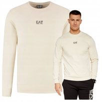 Emporio Armani EA7 Ecru Bluza Męska bez kaptura Sportowa PREMIUM Ładna Emporio Armani EA7 Ecru Bluza Męska bez kaptura Sportowa PREMIUM Ładna r.L