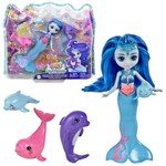 Enchantimals Zestaw rodzina Dorinda Dolphin lalka i zwierzątka - Mattel