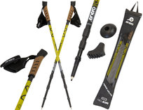 Enero, Kije Nordic Walking regulowane, Newicon, żółty, 67-135 cm Enero