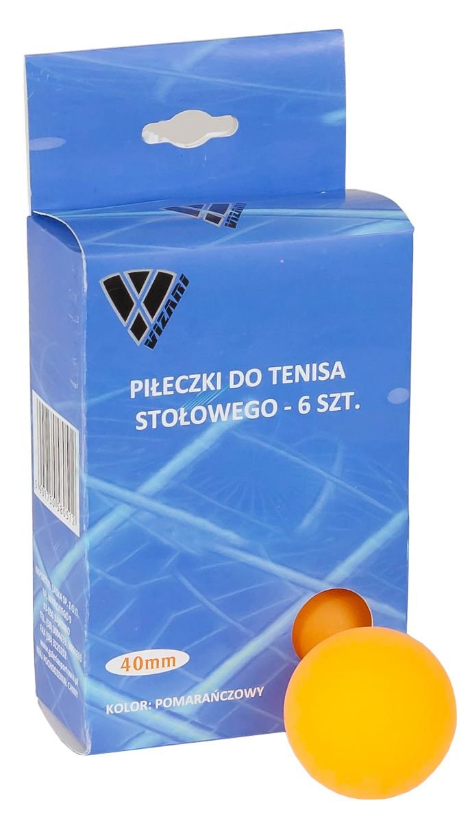 Enero, Piłeczki tenis stołowy, 6 szt. pomarańczowe