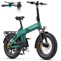 ENGWE EP-2 3.0 BOOST – składany rower elektryczny ze stopu magnezu, silnik 250 W, 25 km/h, 7 biegów, sterowanie przez aplikację, do jazdy miejskiej i górskiej, zielony ENGWE