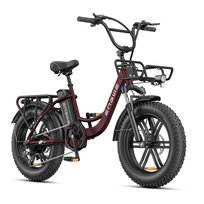 ENGWE L20 BOOST Rower elektryczny L20 Boost fat bike 20×4.0 250W 75Nm 126 km z wyjmowaną baterią 48V 13Ah – miejski e-bike,Czerwony ENGWE