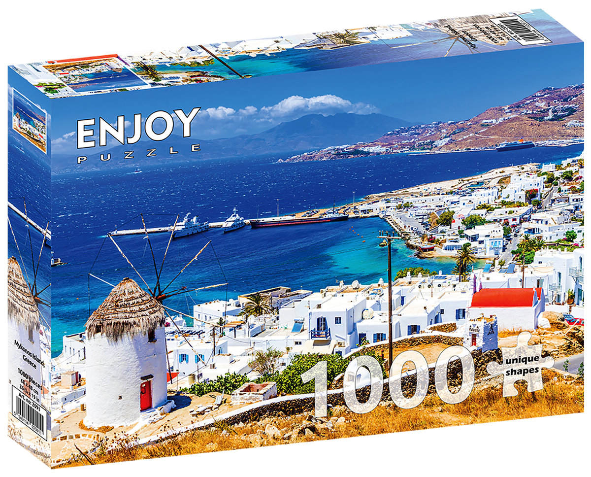 Фото - Пазли й мозаїки ENJOY , Puzzle - Wyspa Mykonos / Grecja, 1000 el. 