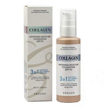 Enough Collagen 3in1 Foundation Whitening SPF15 #21 100 ml | Nawilżający podkład z kolagenem - Enough