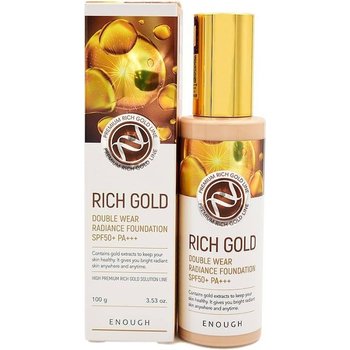 Enough, Podkład do twarzy, Rich Gold Double Wear Radiance Foundation 100g SPF50+,  23 ciemny beż, 100ml - Enough