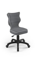 Entelo, Krzesło do biurka dla dziecka dopasowane do wzrostu 133-159 cm, model Petit kolor ciemny szary obrotowe