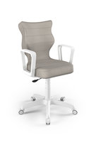 Entelo, Krzesło do biurka dla dziecka dopasowane do wzrostu 146-176,5 cm, model Norm kolor szary obrotowe