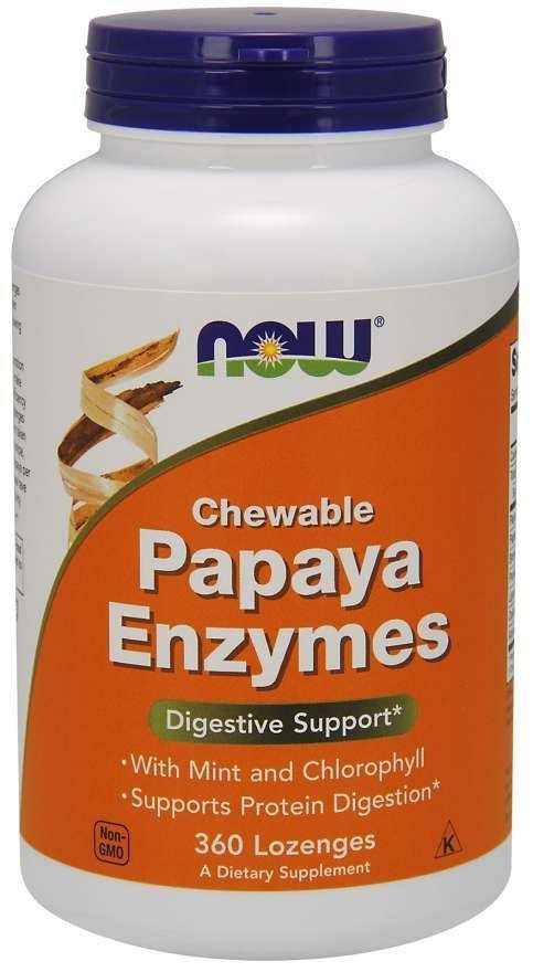 Zdjęcia - Witaminy i składniki mineralne Now Suplement diety, Enzym Papaina 2000 USP - Papaya Enzymes  (360 tabl.)