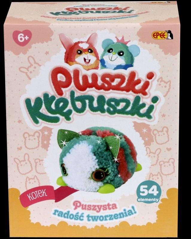Фото - М'яка іграшка Epee, Pluszki-Kłębuszki, Kotek, 54 Elementów