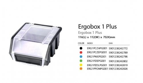 Фото - Ящик для інструменту Patrol ERGOBOX PLUS 1 CZERWONY, 118 x 112 x 75mm 