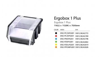 ERGOBOX PLUS 1 CZERWONY, 118 x 112 x 75mm - PATROL