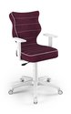 Ergonomiczny fotel obrotowy fioletowy, biały, rozmiar 6 - ENTELO