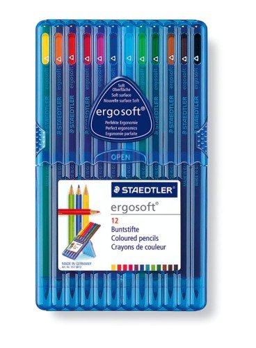 Ergosoft, kredki ołówkowe, 12 kolorów