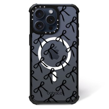 ERT GROUP Oryginalne i oficjalnie licencjonowane Babaco wzór Kokardki 001 Magnetyczne etui na telefon komórkowy IPHONE 14 PRO Etui kompatybilne z MagSafe, Czarny - Babaco
