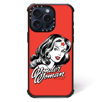 ERT GROUP Oryginalne i oficjalnie licencjonowane DC wzór Wonder Woman 023 Magnetyczne etui na telefon komórkowy IPHONE 13 PRO Etui kompatybilne z MagSafe, Czerwony - DC