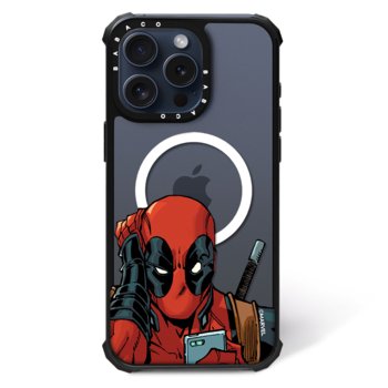 ERT GROUP Oryginalne i oficjalnie licencjonowane Marvel wzór Deadpool 035 Magnetyczne etui na telefon komórkowy IPHONE 15 Etui kompatybilne z MagSafe, Przeźroczysty - Marvel