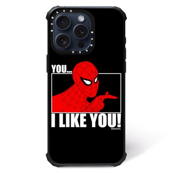 ERT GROUP Oryginalne i oficjalnie licencjonowane Marvel wzór Spider Man 034 Magnetyczne etui na telefon komórkowy IPHONE 15 Etui kompatybilne z MagSafe, Czarny - Marvel