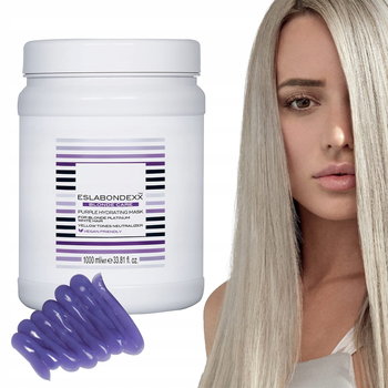 Eslabondexx, Blonde Care Purple Hydrating Mask, Maska Do Włosów Neutralizująca Żółte Odcienie, 1000ml - Eslabondexx