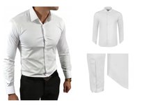 ESPADA Koszula męska elegancka Slim Fit wizytowa do garnituru roz 3XL 47/48
