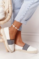 Espadryle Na Plecionej Podeszwie Big Star HH274480 Białe-39 Big Star