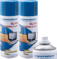 ESPERANZA ANTYSTATYCZNA PIANKA DO CZYSZCZENIA SZKŁA I MONITORÓW 400ML x2