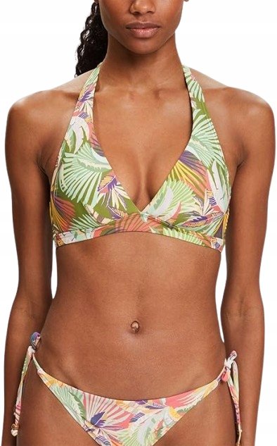 Esprit ESPRIT GÓRA OD BIKINI DAMSKA ZIELONA Z WZOREM 40D J9A