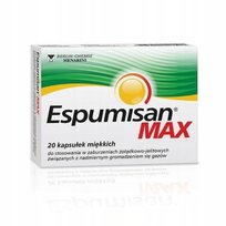 Espumisan MAX, na wzdęcia, układ pokarmowy, uczucie pełności, 20 kaps.