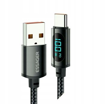 Essager 7A kabel 1m. USB A do C 100W szybki przewód USB-C LCD, wyświetlacz - Inny producent
