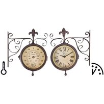 Esschert Design Zegar dworcowy z termometrem, TF005 Esschert Design