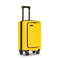 ETERNITIVE Mała walizka, Uchwyt na telefon i napój, Koła 360°, Materiał ABS, Żółta