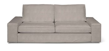 Etna, Pokrowiec na sofę Kivik 3 - osobową, rozkładaną, beżowo - szary - Dekoria