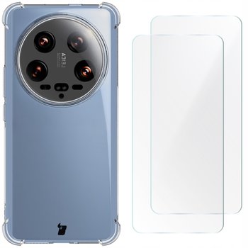 Etui + 2x folia Bizon Case Clear Pack do Xiaomi 14 Ultra, przezroczyste - Bizon