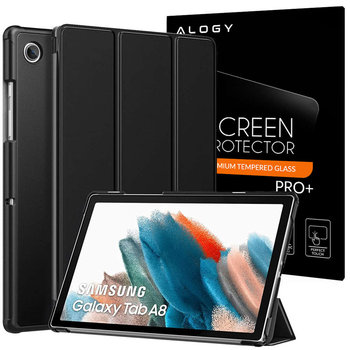 Etui Alogy Book Cover do Samsung Galaxy Tab A8 2021 SM-X200/SM-X205 Czarny + Szkło - Inny producent