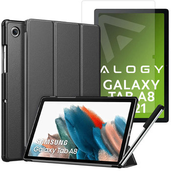 Etui Alogy Book Cover do Samsung Galaxy Tab A8 2021 SM-X200/SM-X205 Szary + Folia + Rysik - Inny producent
