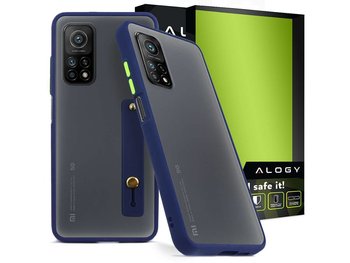 Etui Alogy Bumper case z paskiem do Xiaomi Mi 10T/ 10T Pro Granatowe + Szkło - Alogy
