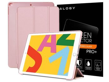 Etui Alogy Smart Case Apple iPad Air 2 silikon Różowe + Szkło - Inny producent