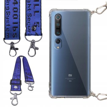 Etui ANTI-SHOCK na SMYCZY do XIAOMI Mi 10 PRO Ochronna Pasek GRANATOWY - Funnycase